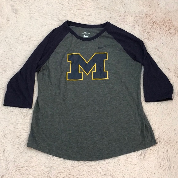 Nike Tops - NCAA ‘University Of Michigan’ Nike Raglan Shirt.